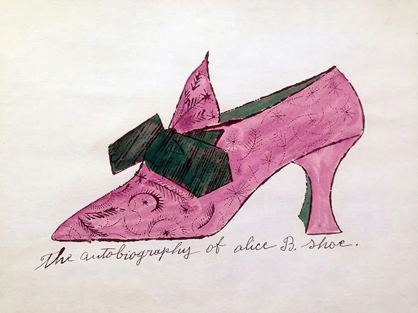 Andy Warhol - F.S. IV 76A, The Autobiography Of Alice B Shoe , From A La Recherche Du Shoe Perdu, ca . 1955, Offset lithog...