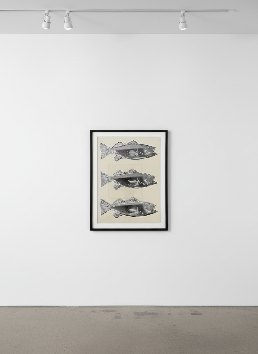Andy Warhol - Fish F.S. IIIA 39, 1983, Screen Print on Wallpaper