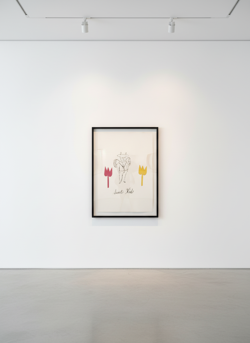 Andy Warhol - From The Wonderful World of Fleming-Joffe, Sweet Kid, 1960, Photo lithographed illustration with leather app...