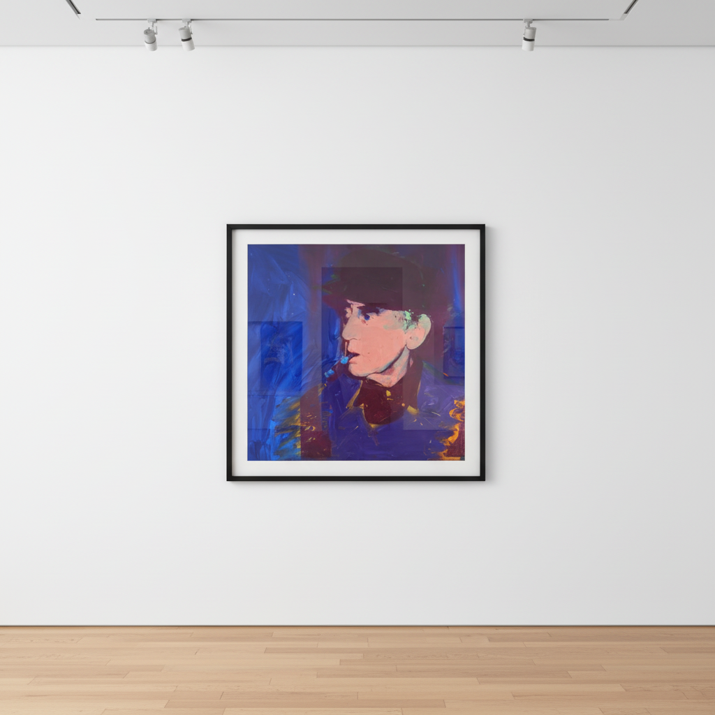 Andy Warhol - Man Ray, 1974, Acrylic and silkscreen enamel on canvas