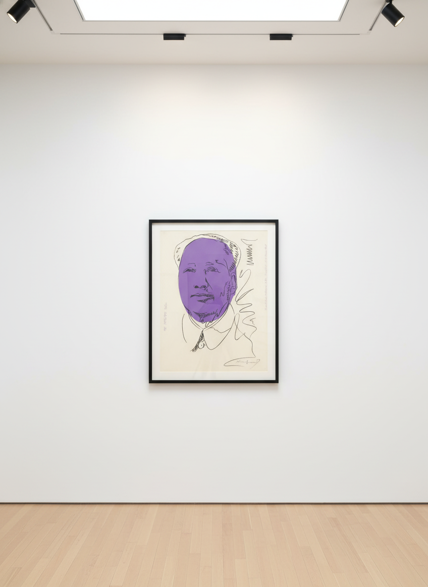 Andy Warhol - Mao F.S. II 125A, 1974, Screen print on wallpaper