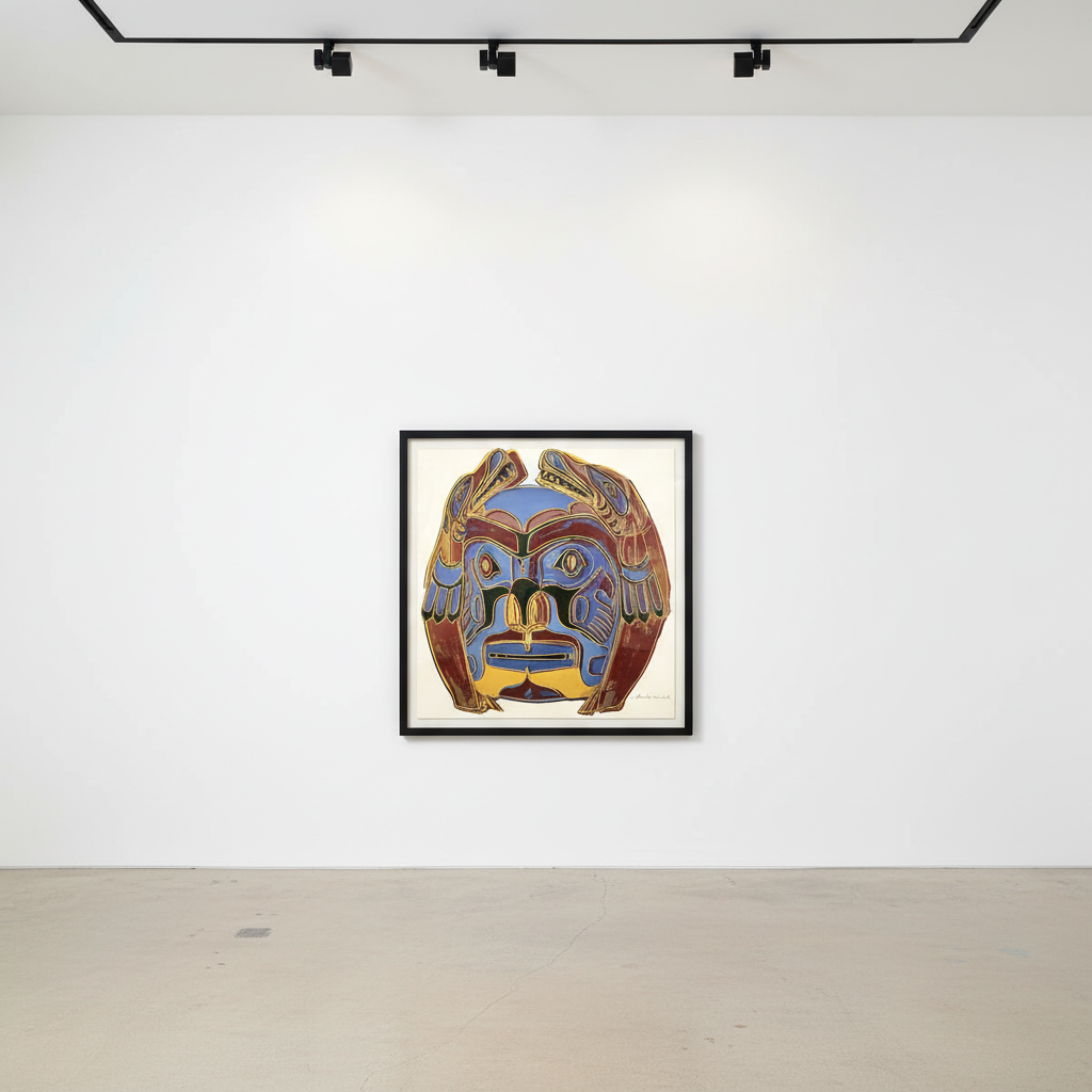 Andy Warhol - Northwest Coast Mask F.S. II 380, from Cowboys and Indians, 1986, Screen print on Lenox Museum Board