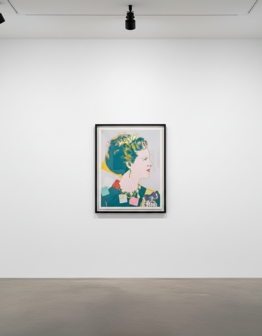 Andy Warhol - Queen Margrethe II of Denmark F.S. II 342, from Reigning Queens, 1985, Screen print on Lenox Museum Board