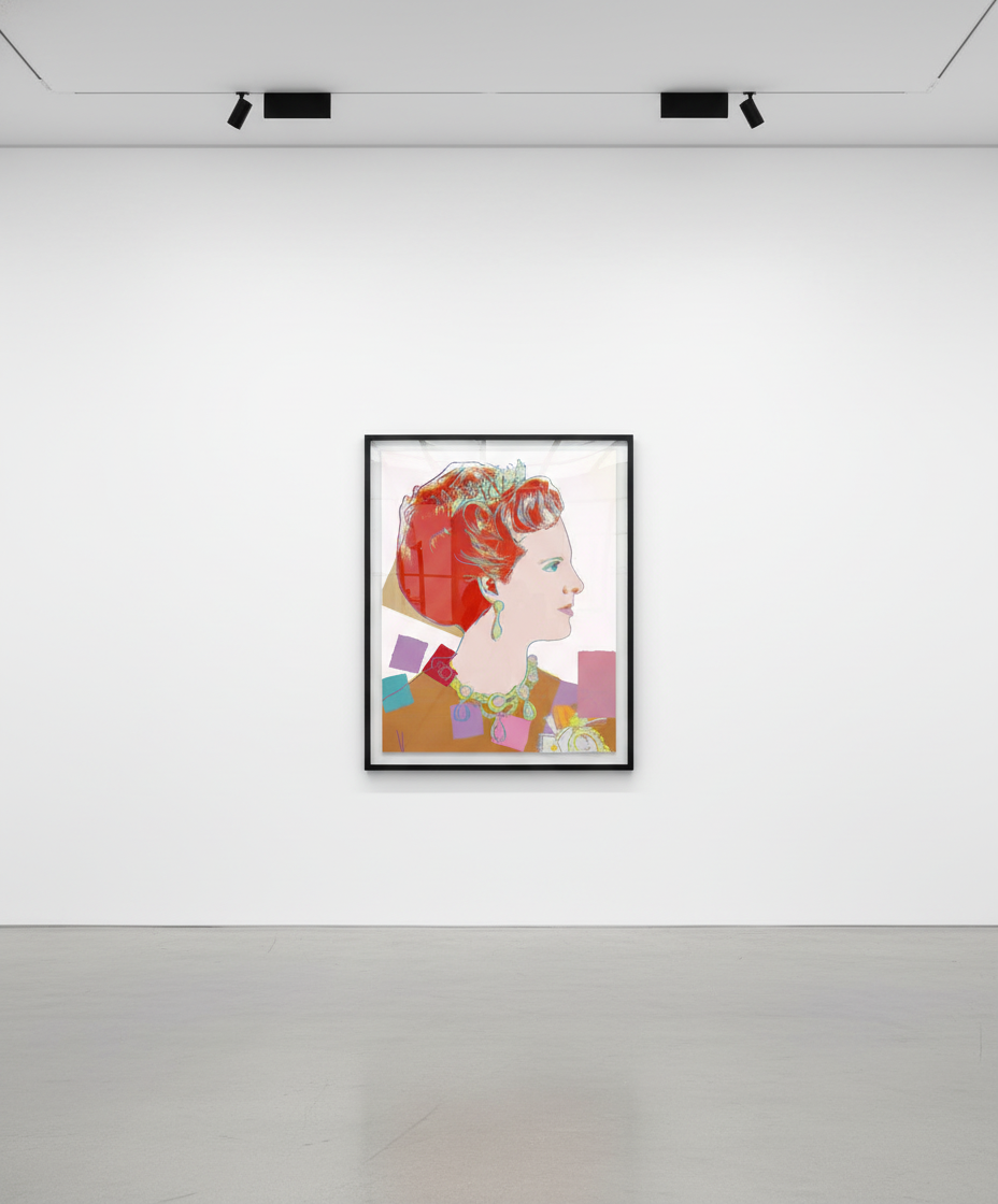 Andy Warhol - Queen Margrethe II of Denmark F.S. II 344, from Reigning Queens, 1985, Screen print on Lenox Museum Board