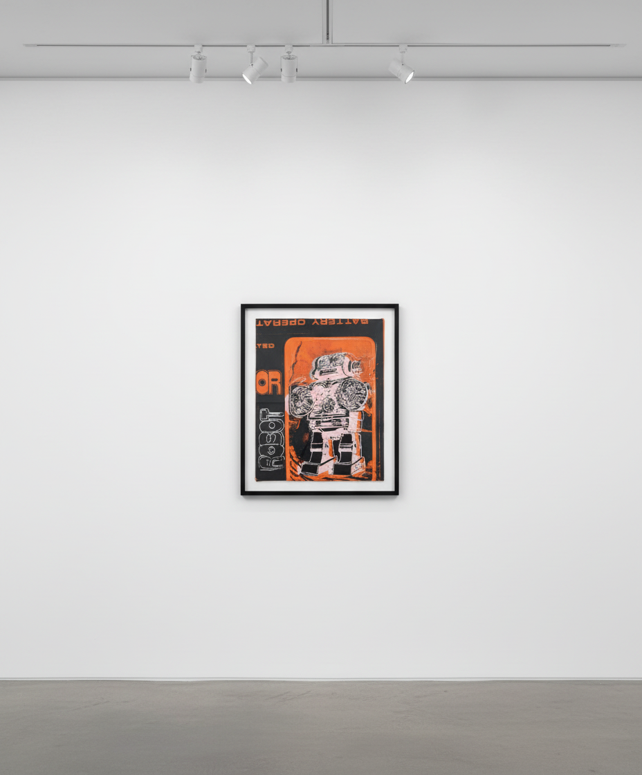 Andy Warhol - Robot from Toy Paintings, 1983, Acrylic and silkscreen on canvas