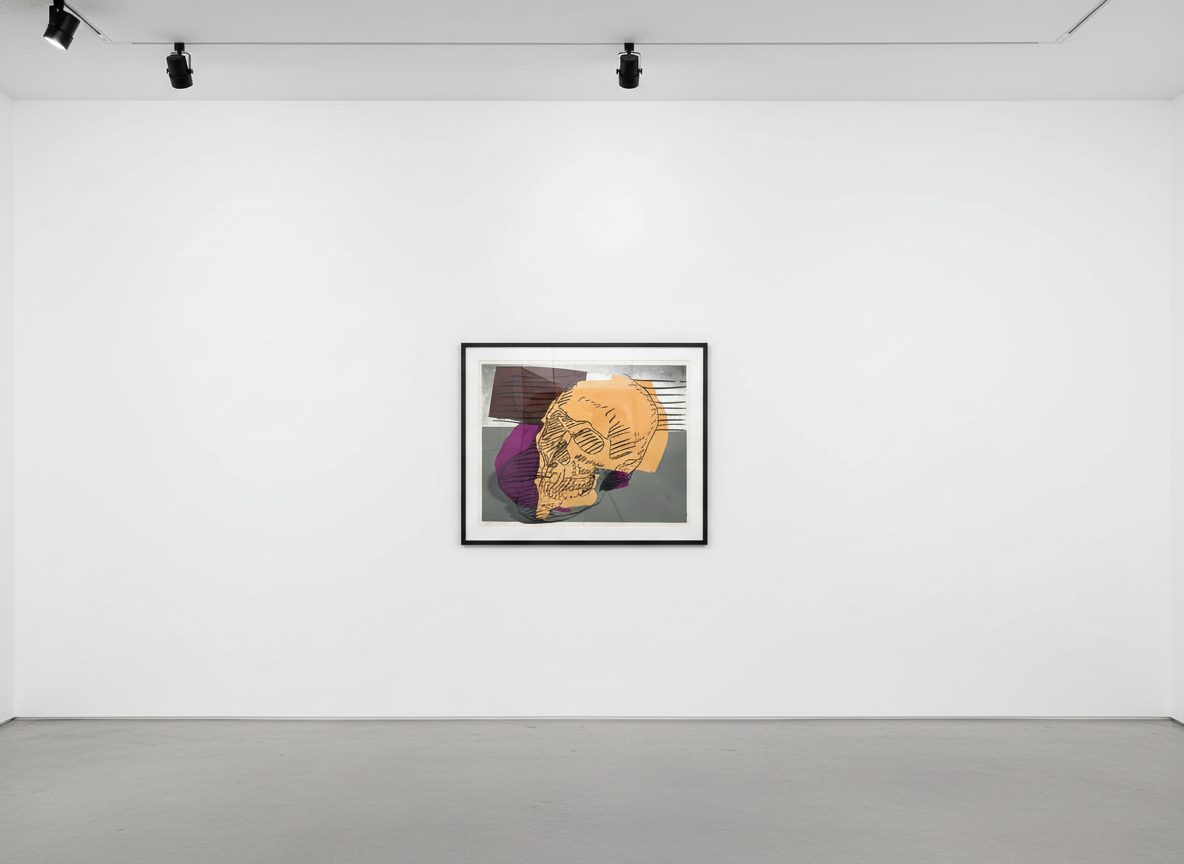 Andy Warhol - Skull F.S. II 157, 1976, Screen print on Strathmore Bristol paper