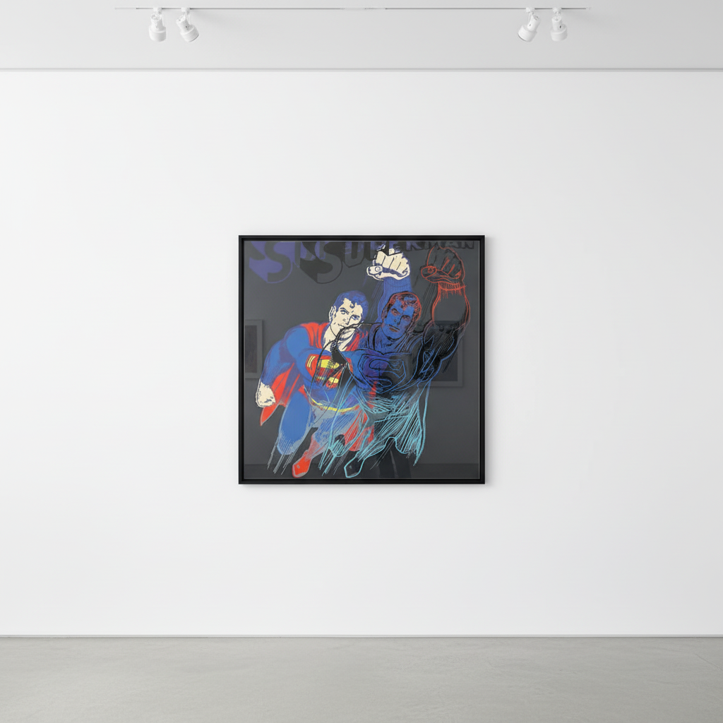 Andy Warhol - Superman F.S. II 260, from Myths, 1981, Screen print in colors with diamond dust on Lenox Museum Board