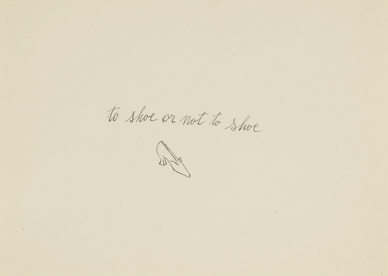 Andy Warhol - To Shoe Or Not To Shoe F.S. IV 74A, from A La Recherche Du Shoe Perdu, 1955, Offset lithographs on paper wit...