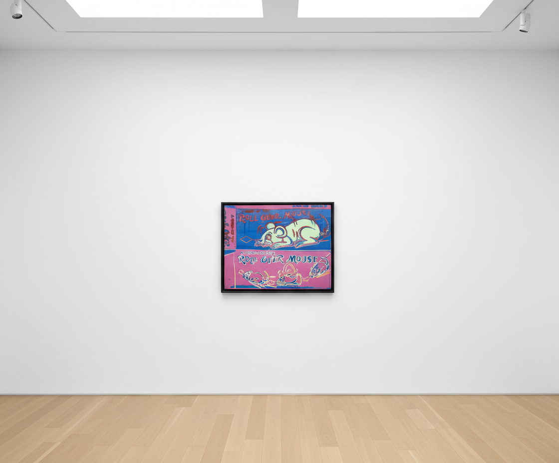 Andy Warhol - Toy Painting Roll Over Mouse, 1983, Acrylic Screen Print
Unique 
Signed and dated by artist