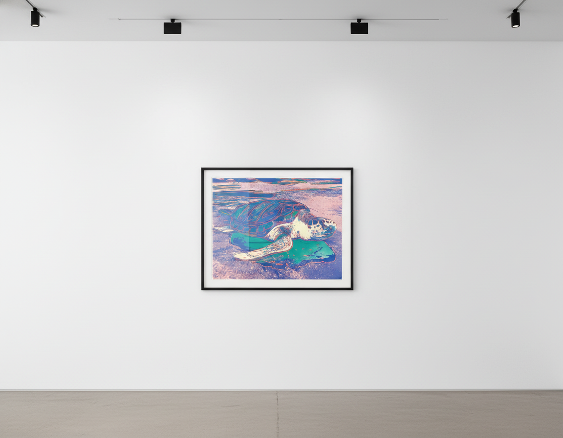 Andy Warhol - Turtle F.S. II 360A, 1985, Screen print on Lenox Museum Board