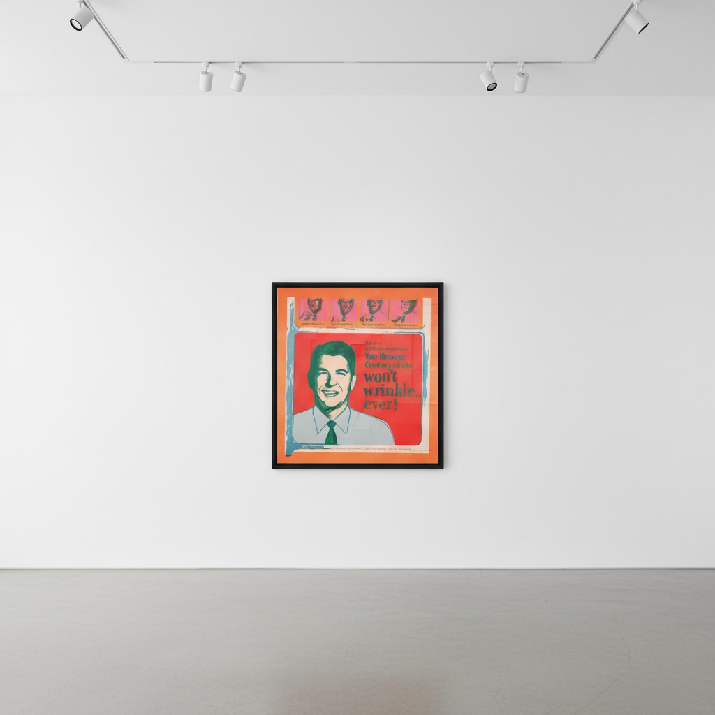 Andy Warhol - Van Heusen Ronald Reagan Trial Proof 23/30 from Ads, 1985, Screen print on Lenox Museum Board