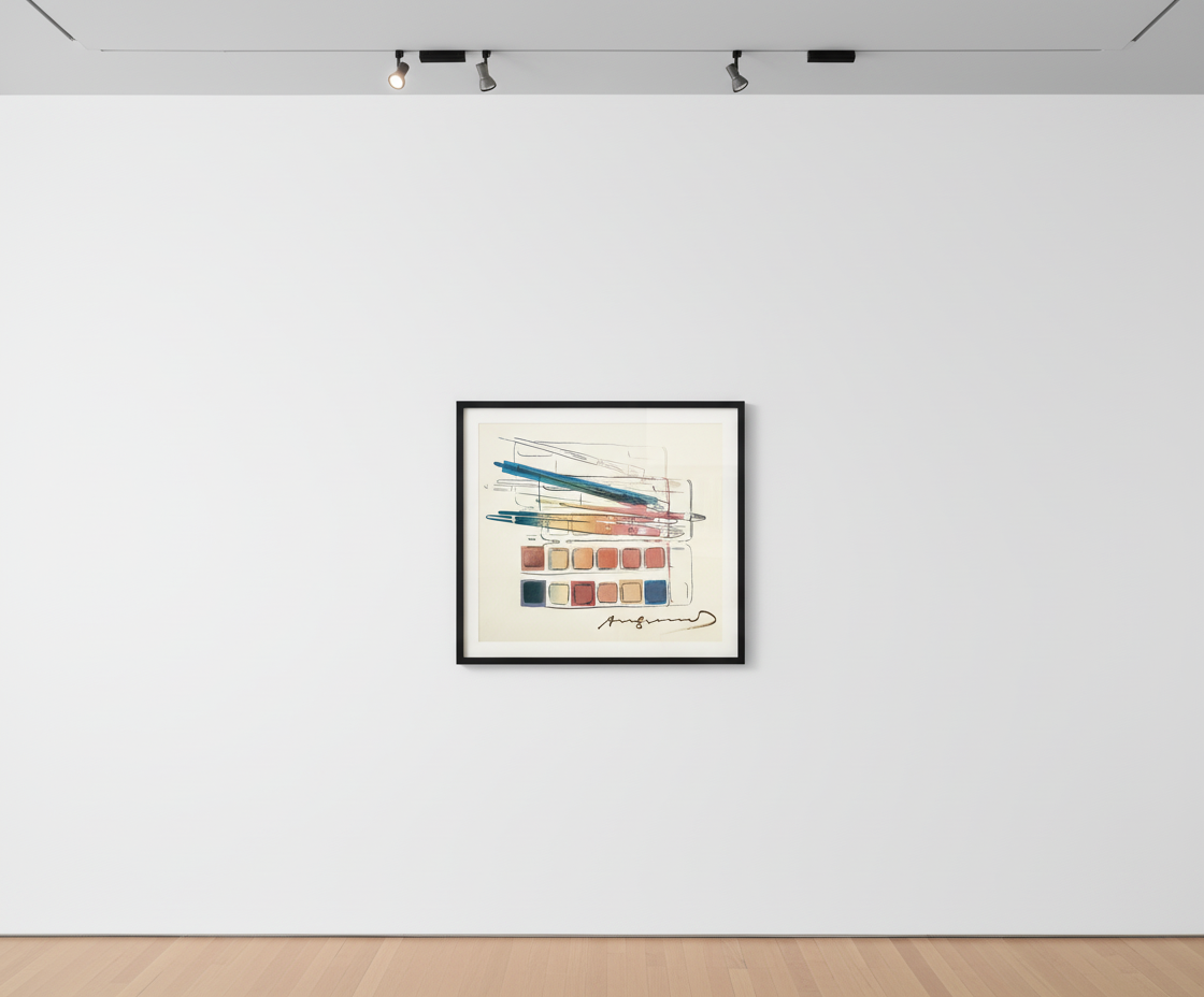 Andy Warhol - Watercolor Paint Kit With Brushes F.S. II 288, 1982, Offset lithograph on Carnival felt cover