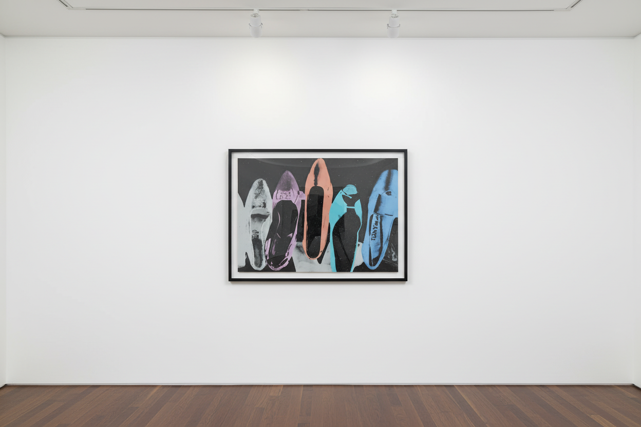 Andy Warhol - Diamond Dust Shoes (Unique), Screen print with diamond dust