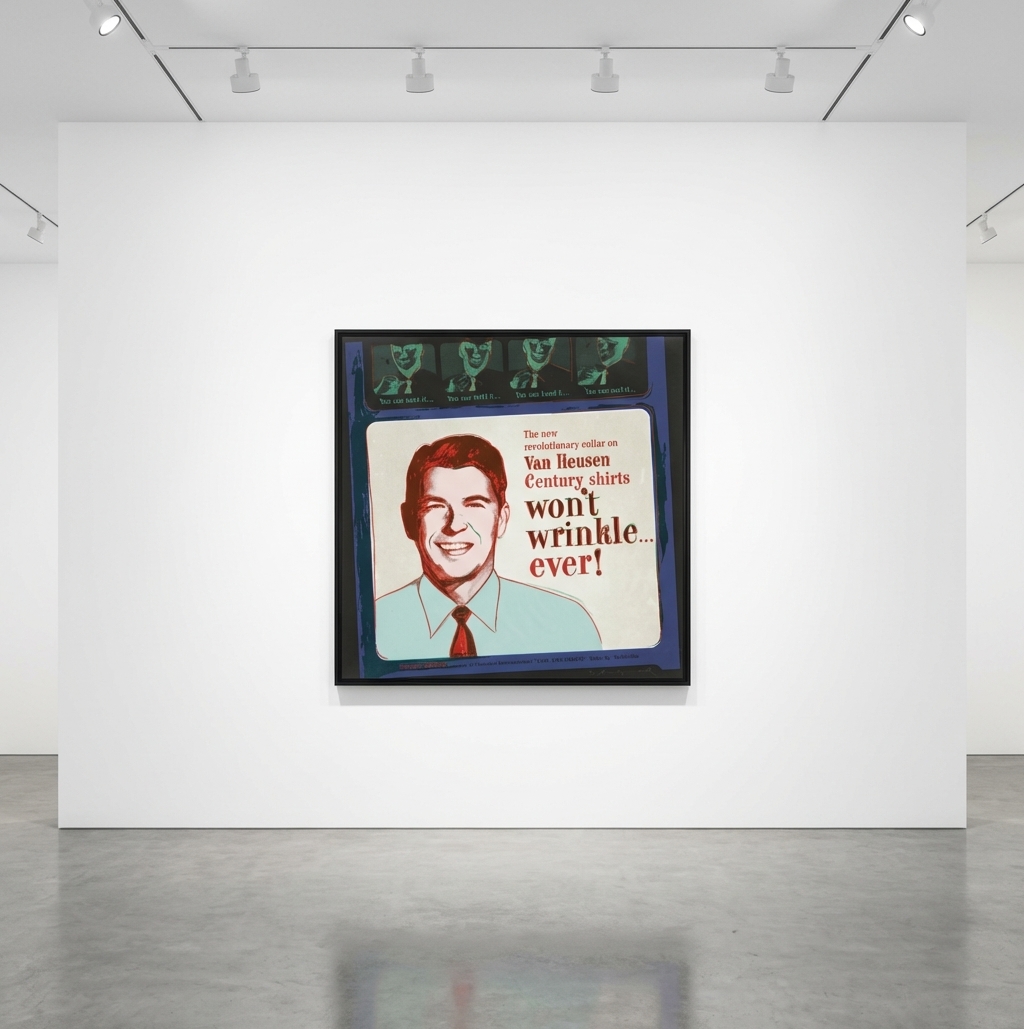Andy Warhol - Van Heusen Ronald Reagan F.S. II 356, from Ads, 1985, Screen print on Lenox Museum Board
