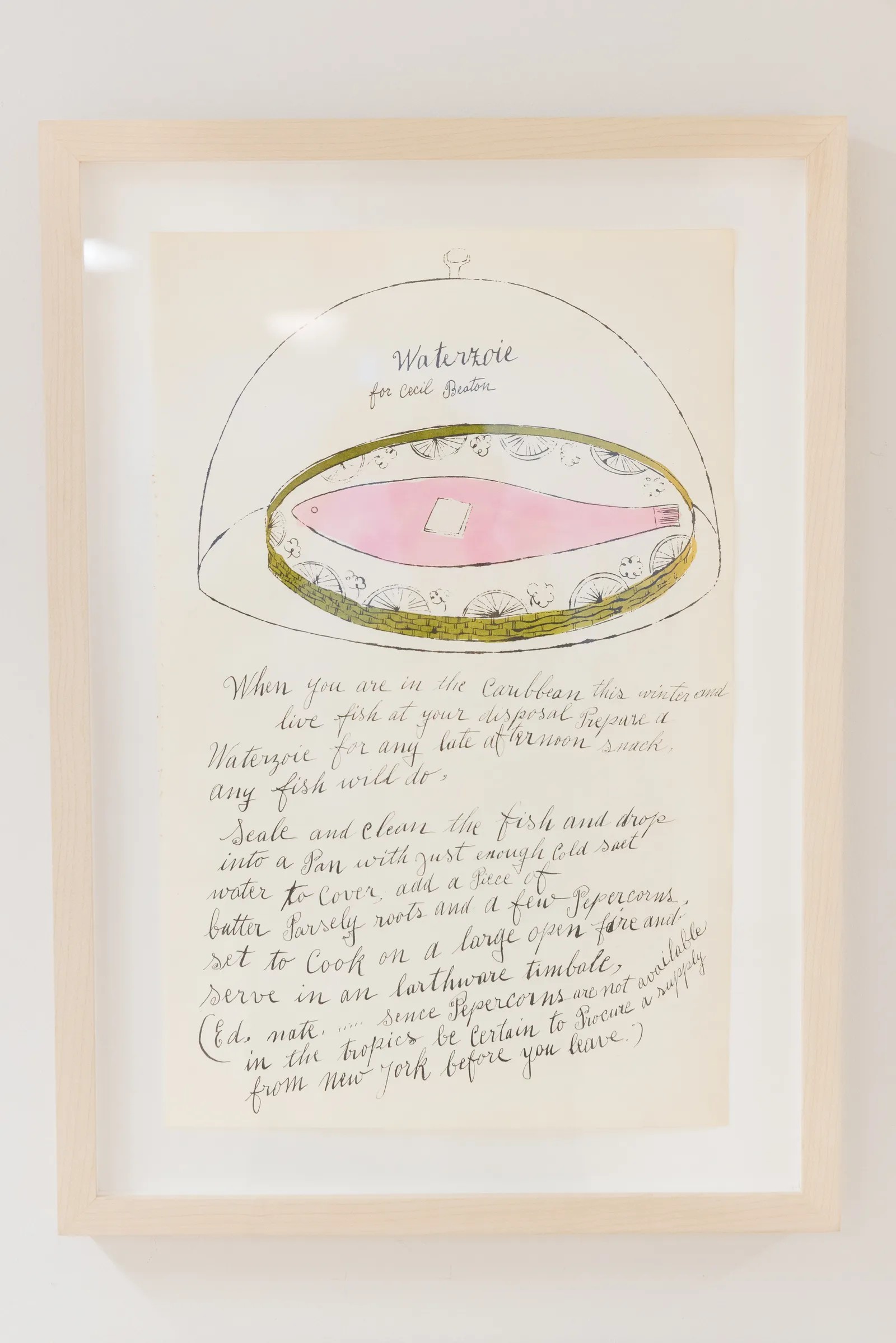 Andy Warhol - Waterzoie F.S. IV 131A, from Wild Raspberries, 1959, Offset lithograph on paper with hand coloring