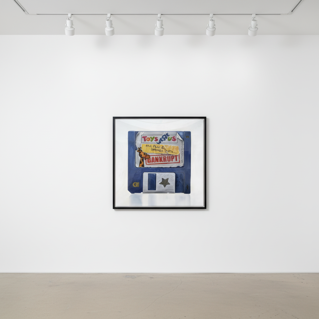 Arlo Sinclair - Toys Were Us (3.5" Disk), 2025, Oil on canvas
1/1 Unique
Signed on verso + COA