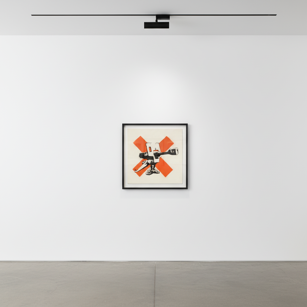 Banksy - Bad Meaning Good, 2002, Acrylic and spray paint on canvas