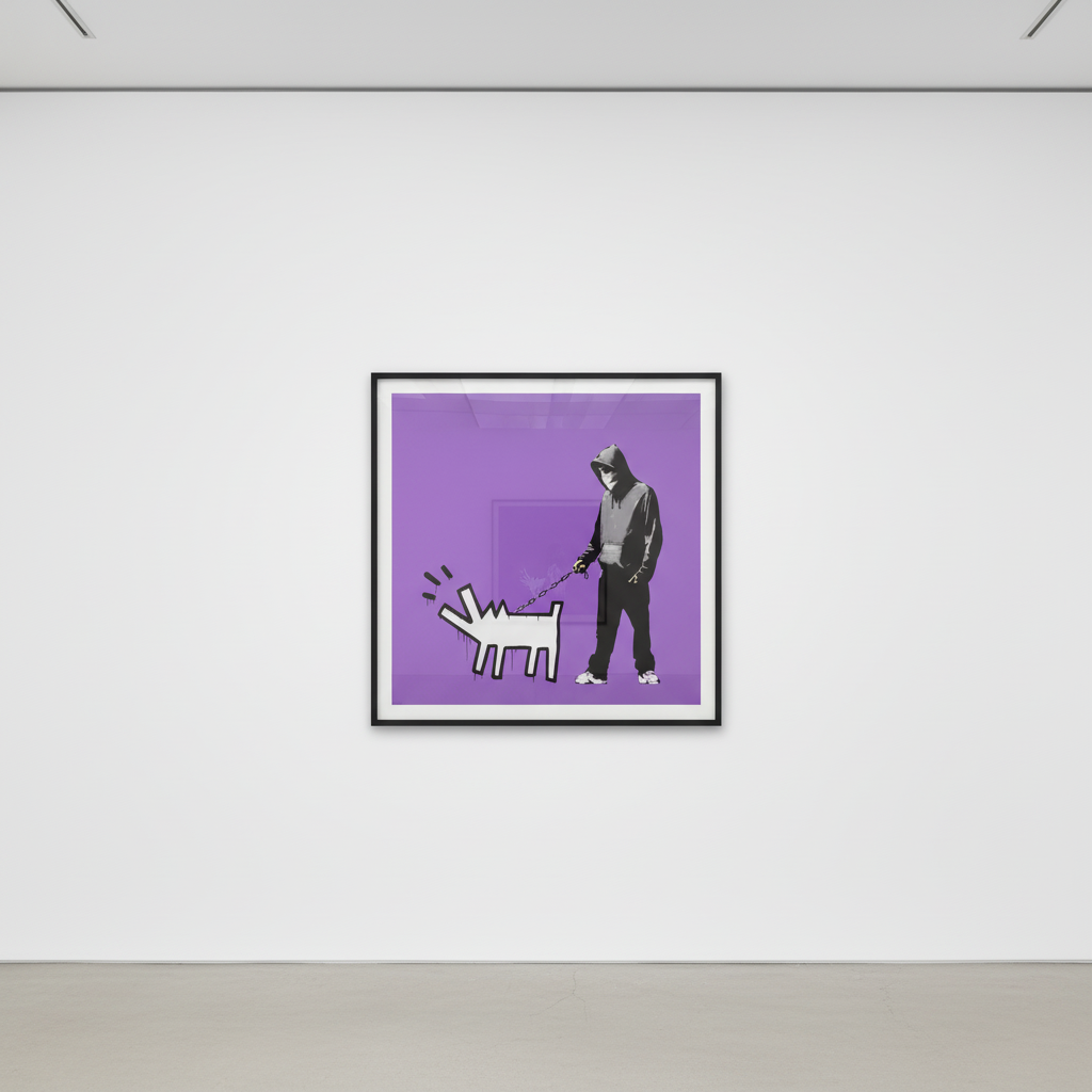 Banksy - Choose Your Weapon Bright Purple, 2010, Screen print