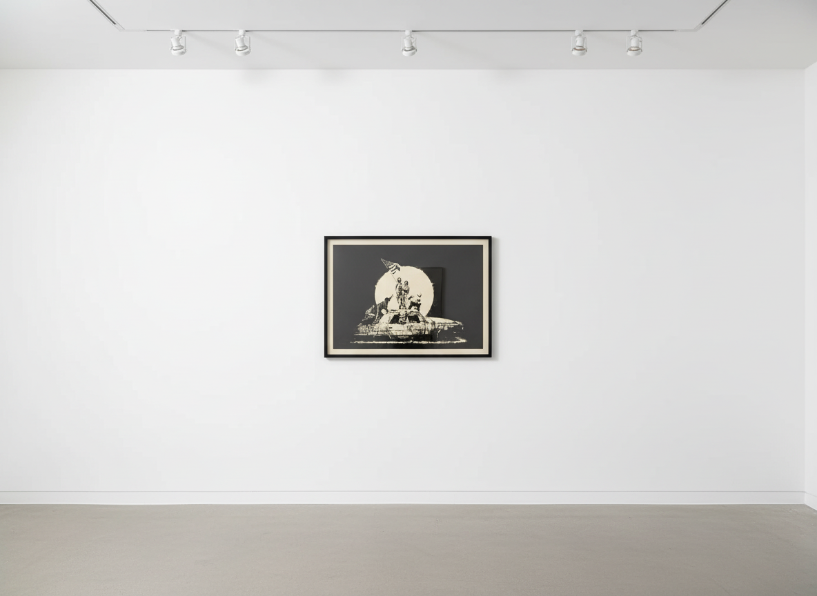 Banksy - Flag (Formica Gold) (Signed), 2008, Screen print