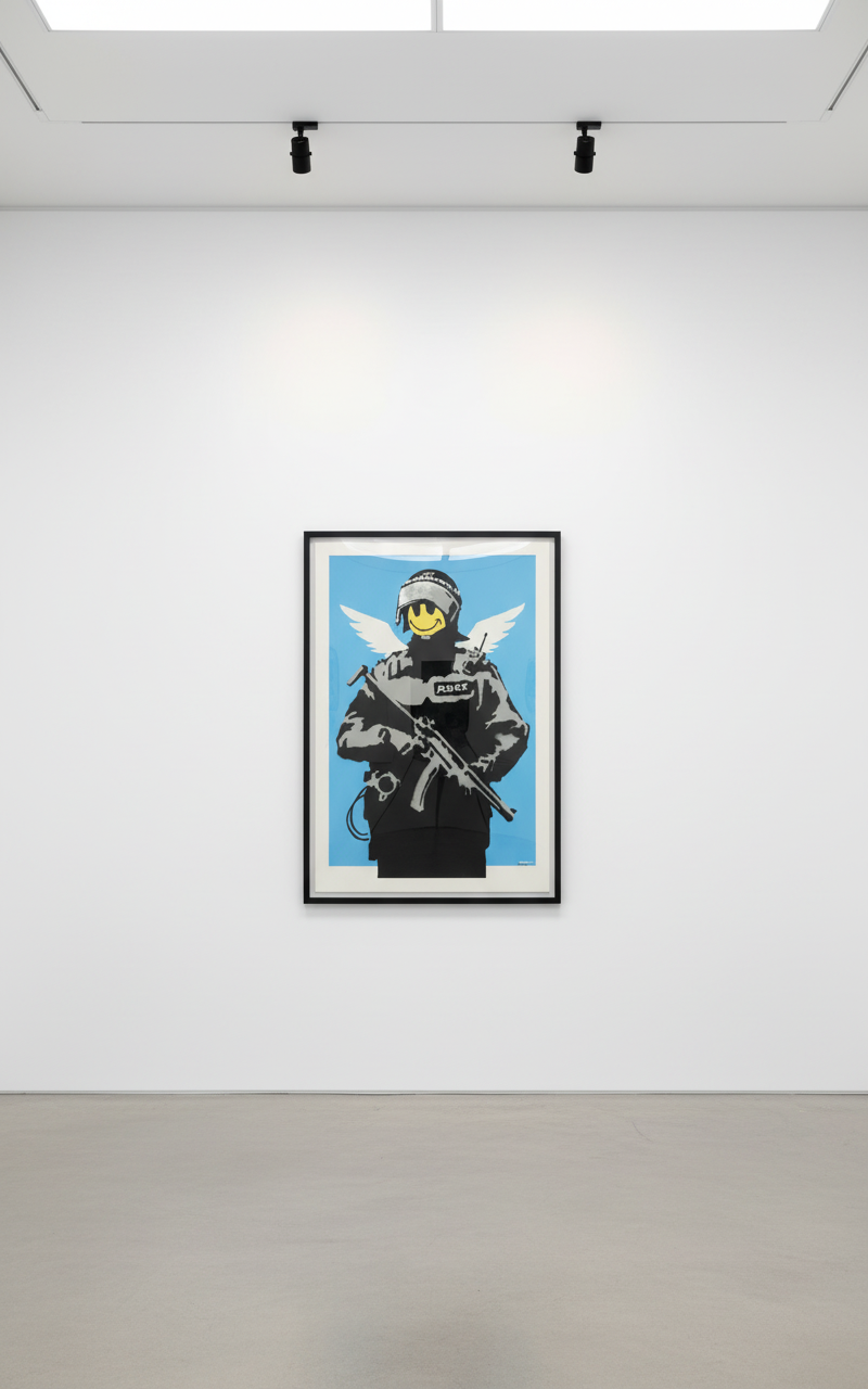 Banksy - Flying Copper (Signed), 2003, Screen print