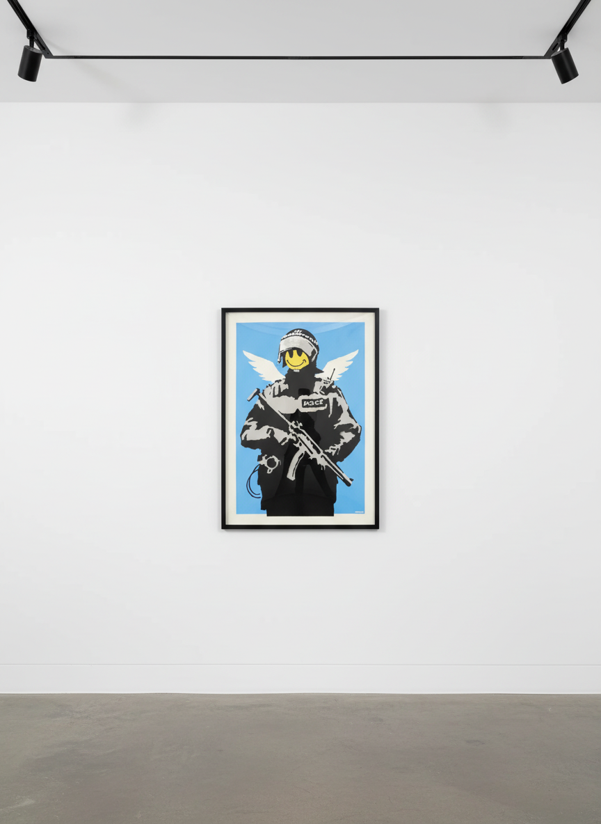 Banksy - Flying Copper (Unsigned), 2003, Screen print