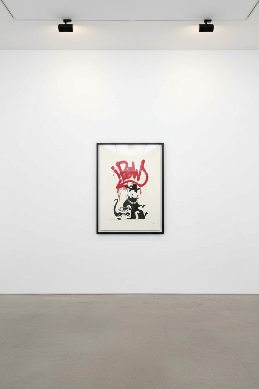 Banksy - Gangsta Rat (Signed), 2004, Screen print