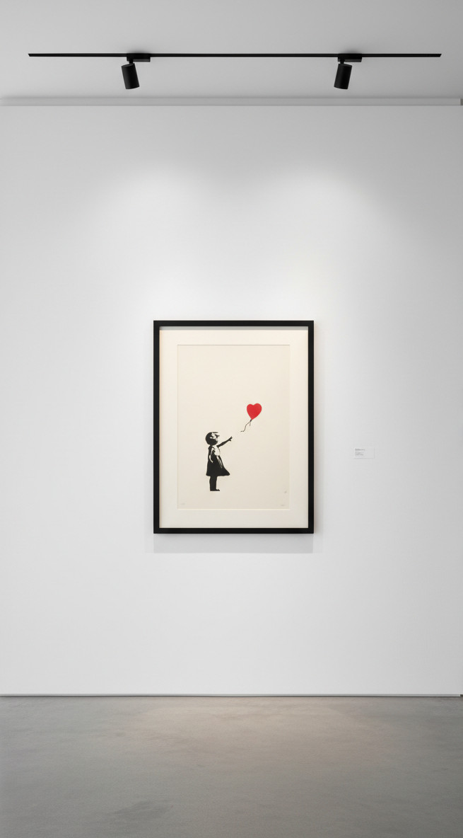 Banksy - Girl With Balloon Unsigned, 2004, Screen print