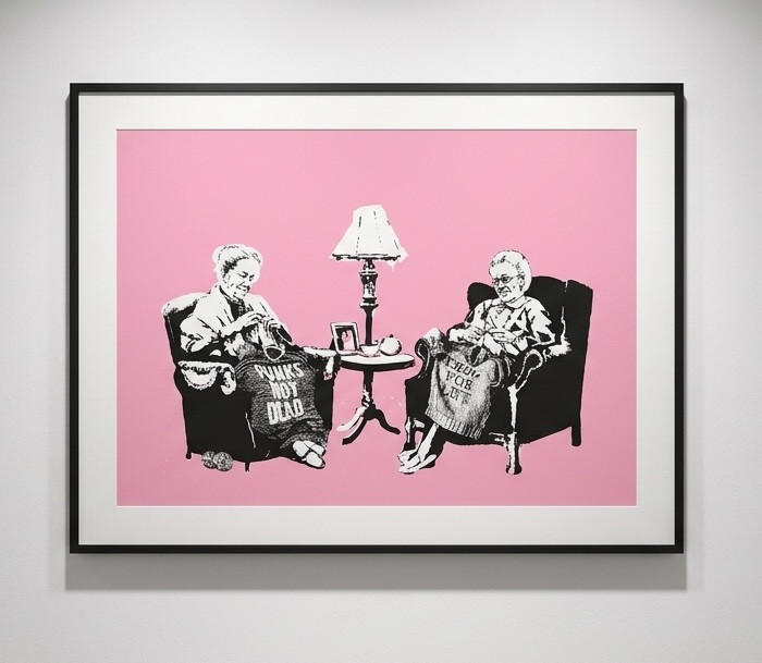 Banksy - Grannies (Unsigned), 2006, Screen print
Unsigned