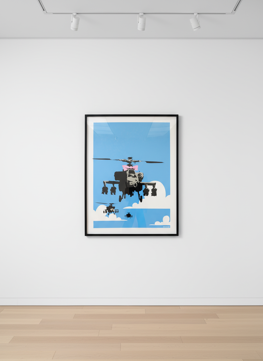 Banksy - Happy Choppers (Signed), 2003, Screen print
Signed and numbered