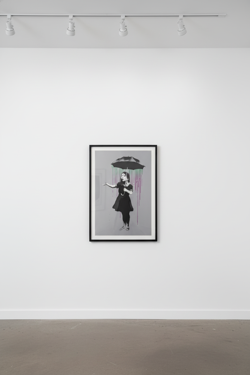Banksy - NOLA Green and Purple Rain, 2006, Screen print