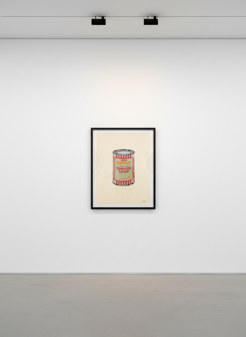 Banksy - Soup Can (Sage, Cherry, Tan) (Signed), 2005, Screen print