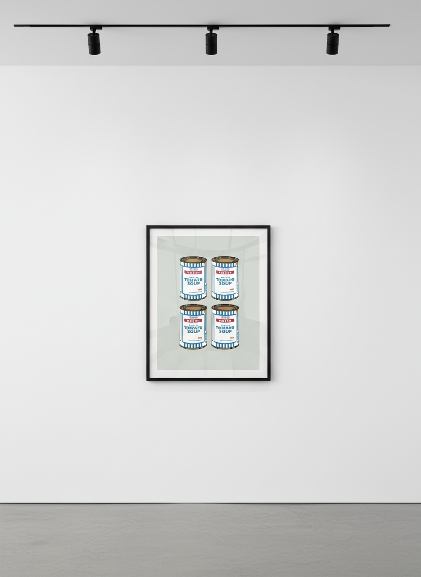Banksy - Soup Cans Quad (Grey Paper) (Signed), 2006, Screen print