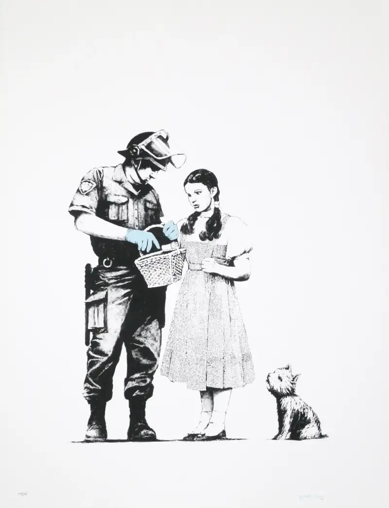 Banksy - Stop and Search (Signed), 2007, Screen print
Signed and numbered