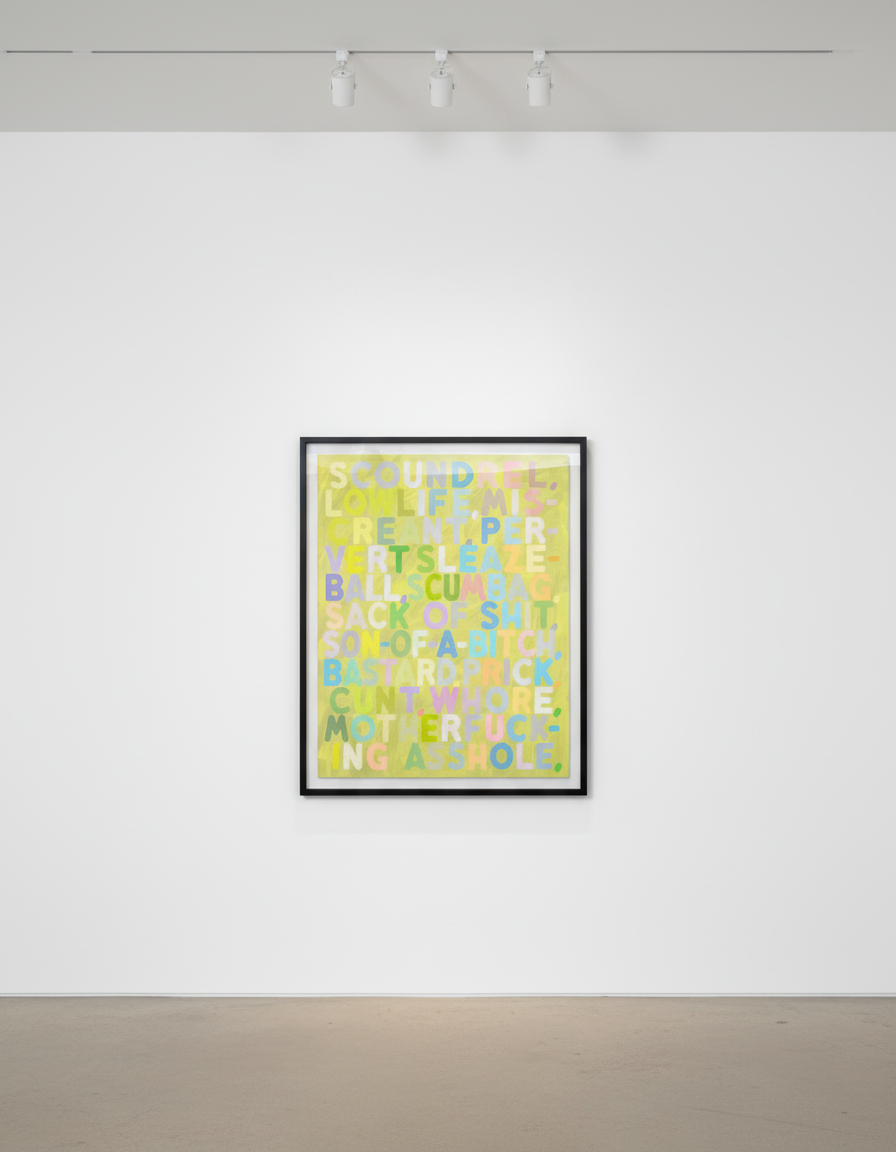 Mel Bochner - Scoundrel, 2010, 136 color silkscreen