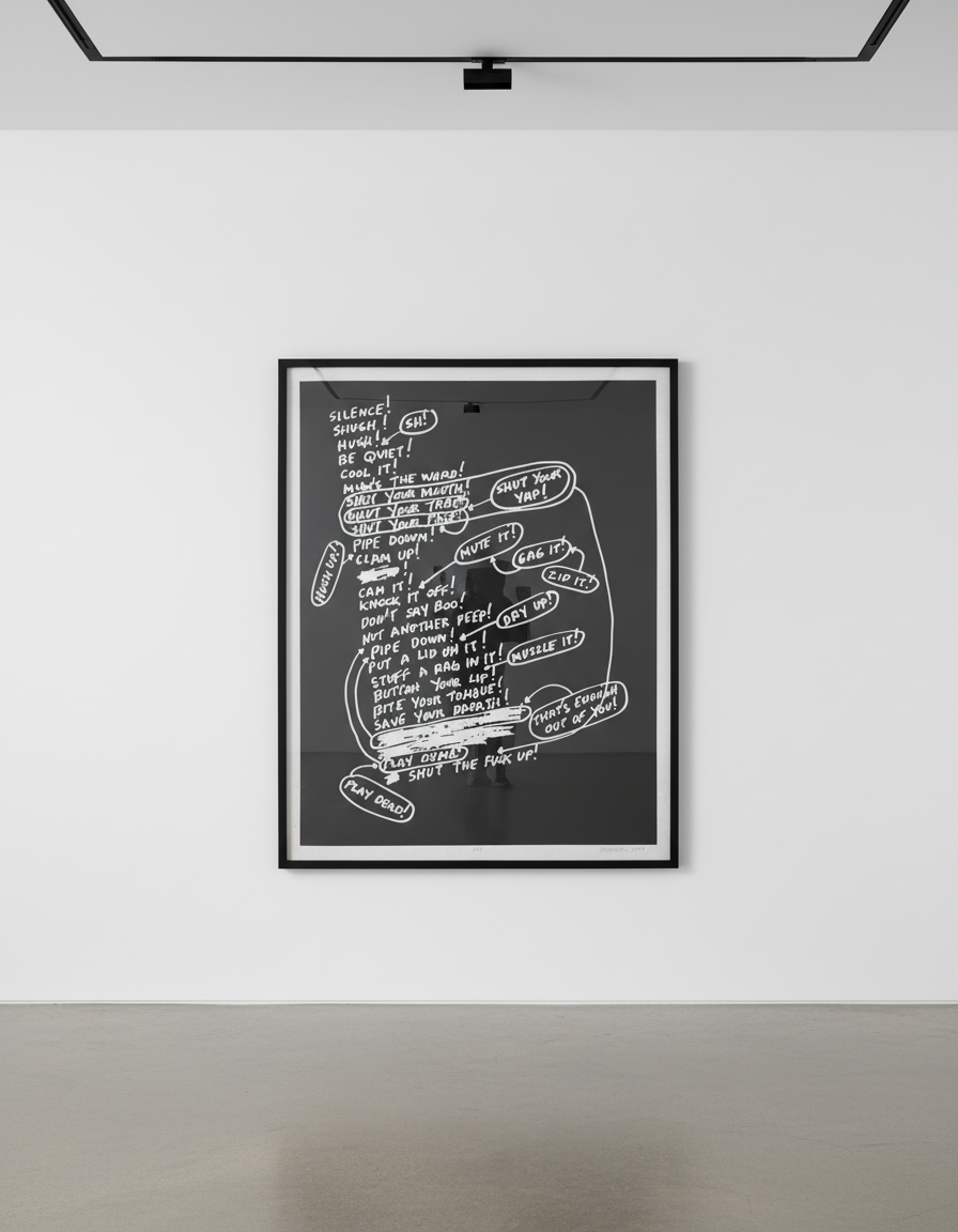 Mel Bochner - Silence, 2009, 2 color etching with aquating