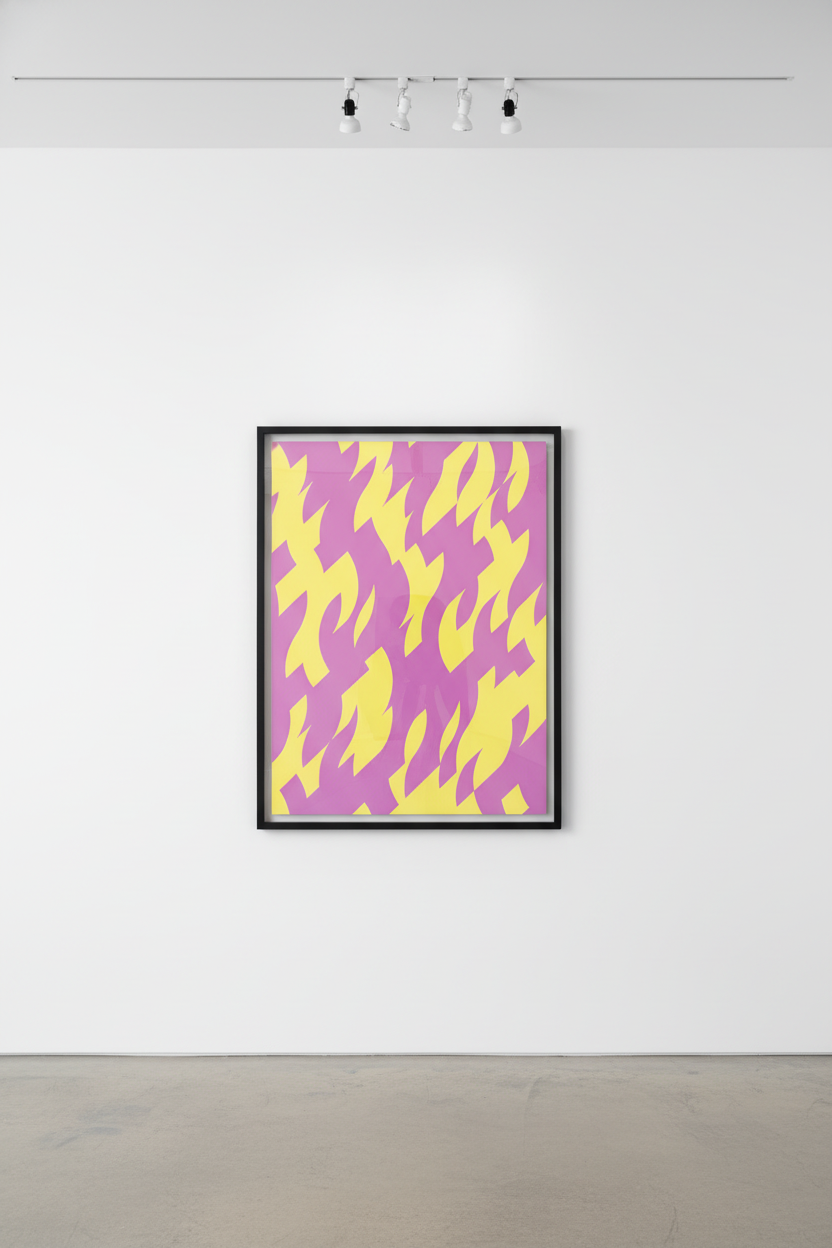 Bridget Riley - Magenta And Yellow, 2002, Screenprint