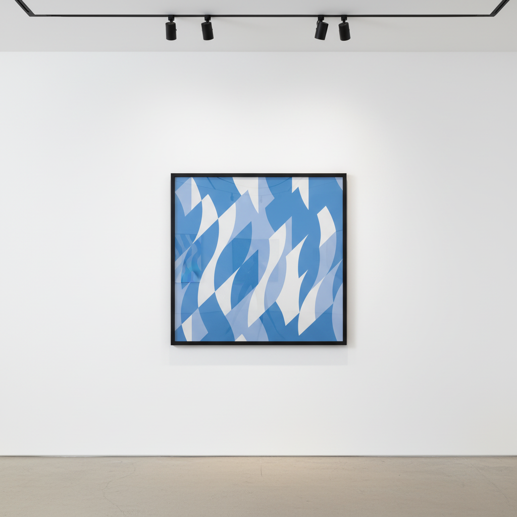 Bridget Riley - Two Blues, 2023, Screenprint