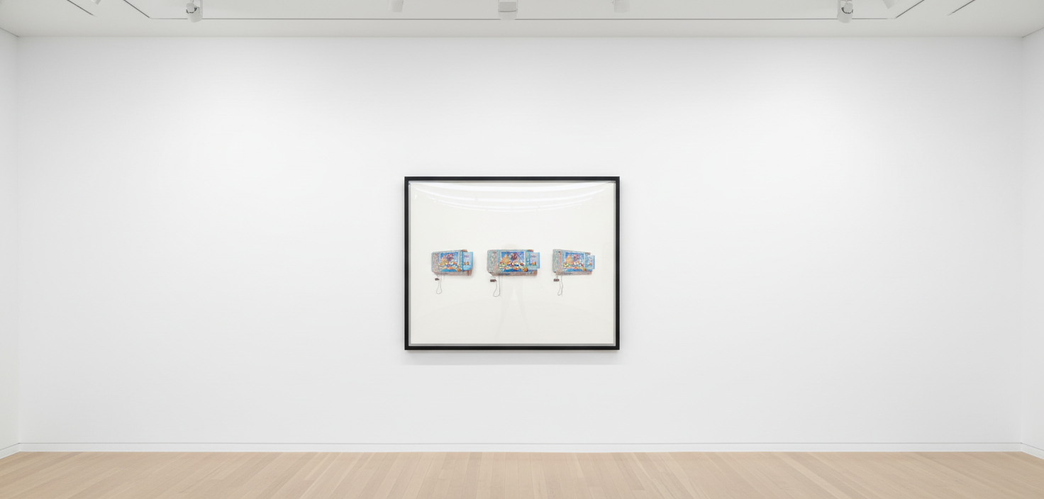 Connor Gottfried - Levels, 2025, Aluminum composite panelling, soft-close drawer sliders, 8” IPS screen, Raspberry Pi, NES...