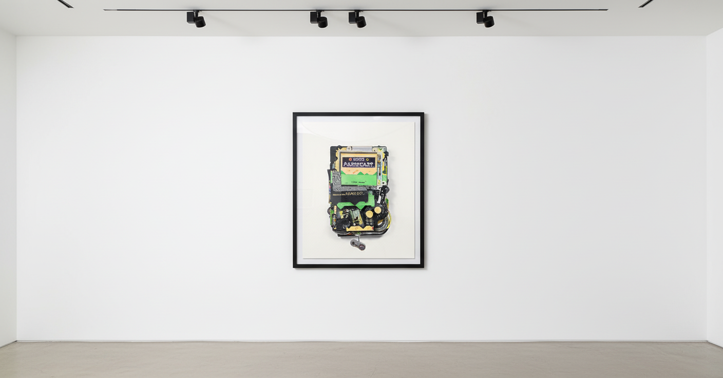 Connor Gottfried - Maps to the Stars' Homes, 2025, Aluminum composite panelling,19” IPS screen, Raspberry Pi, SNES emulato...