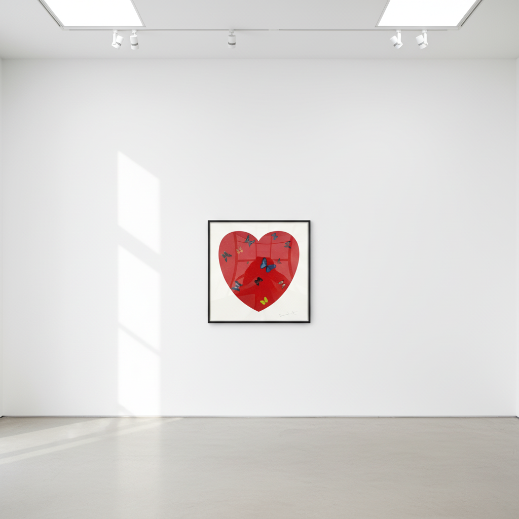 Damien Hirst - All you need is love, love, love (Diamond Dust), 2009, Screen print with diamond dust