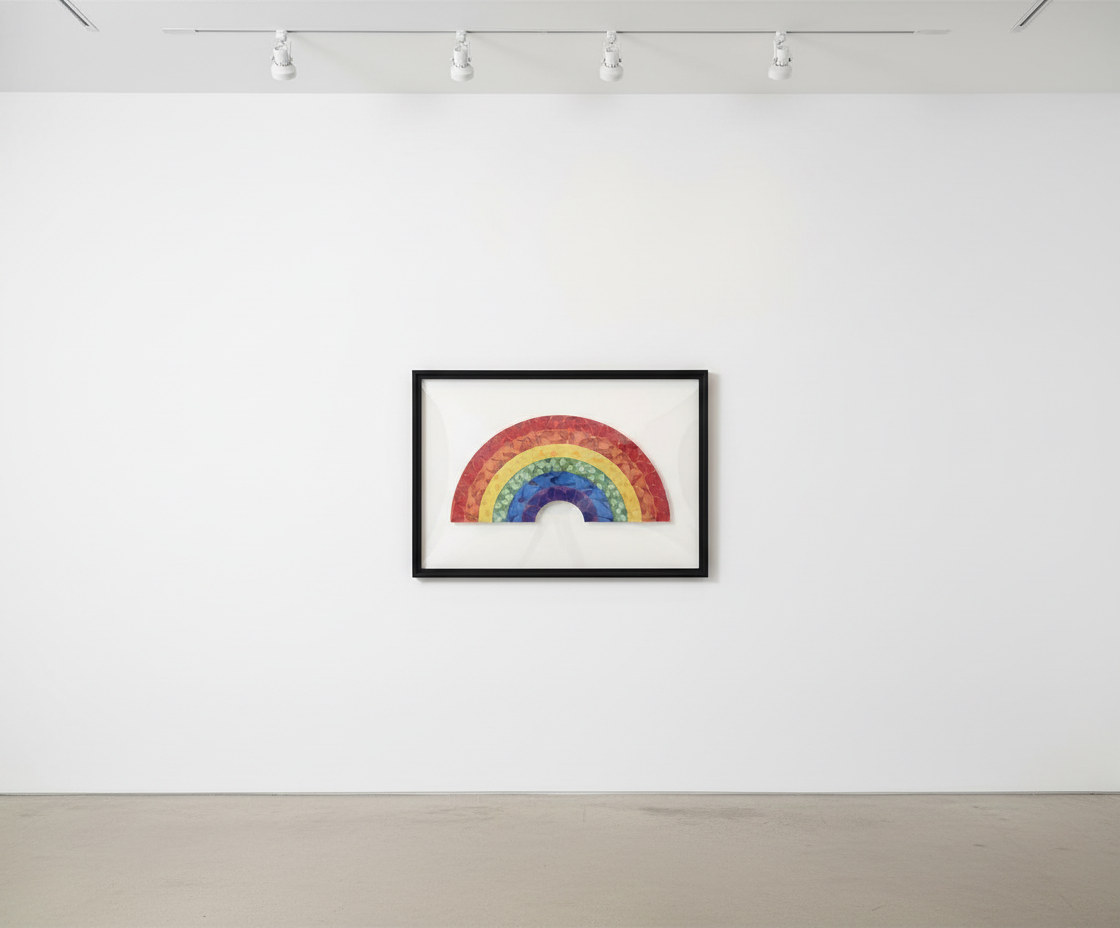 Damien Hirst - Butterfly Rainbow (large) H7-1, 2020, Laminated giclée prints on aluminium composite panels