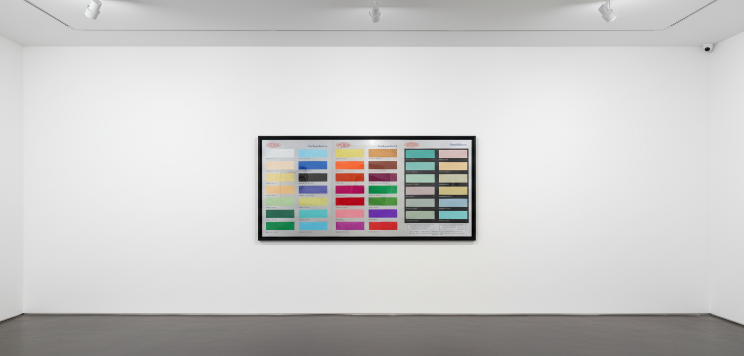 Damien Hirst - Colour Chart H3, 2017, Screen print with glitter UV spot varnish on aluminum panel