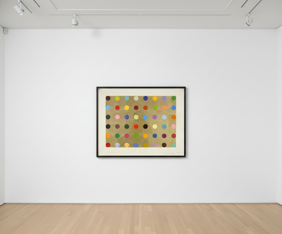 Damien Hirst - Gold Thioglucose, 2008, Silkscreen on gold leaf