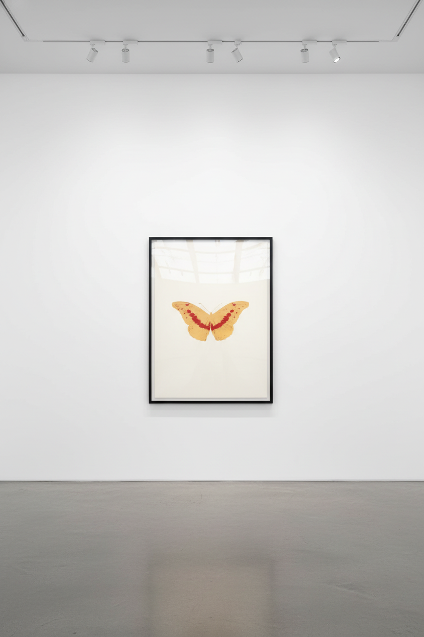 Damien Hirst - I Love You (White, Pink, Cool Gold, Poppy Red), 2015, Silkscreen and 2 colour foil block on Somerset Satin ...