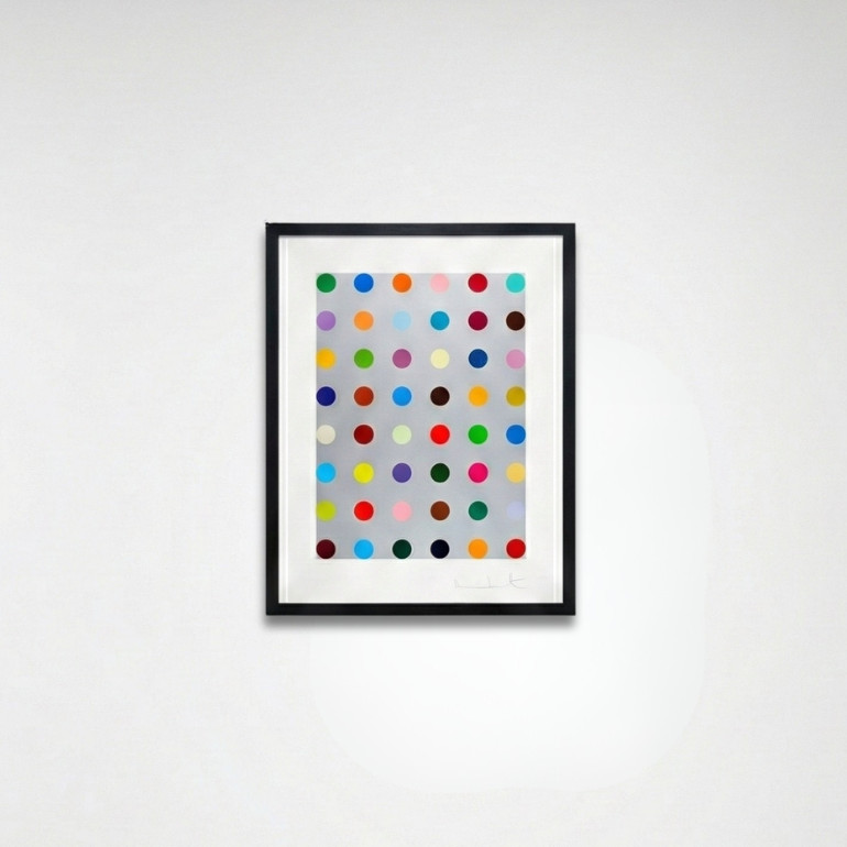 Damien Hirst - Lepidine, 2008, Silkscreen print with metallic silver