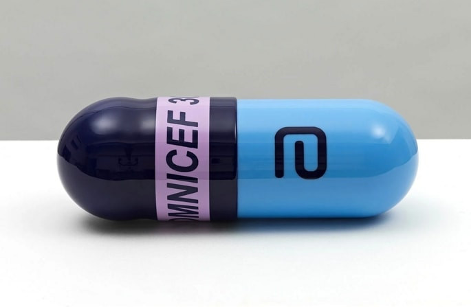Damien Hirst - Omnicef 300mg, 2014, Polyurethane resin with ink pigment