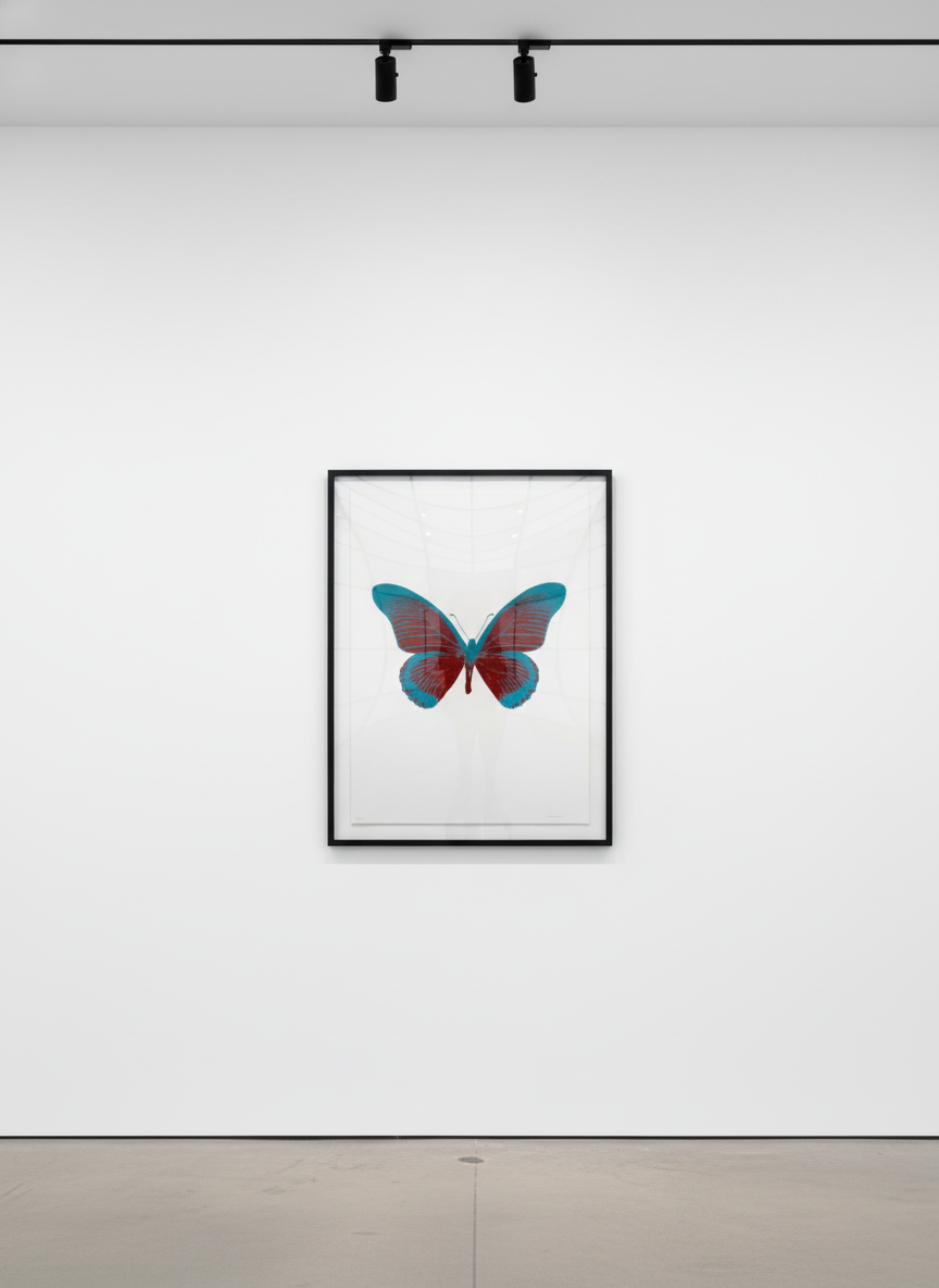 Damien Hirst - Souls IV (Chili Red, Topaz), 2010, Two color foil block print