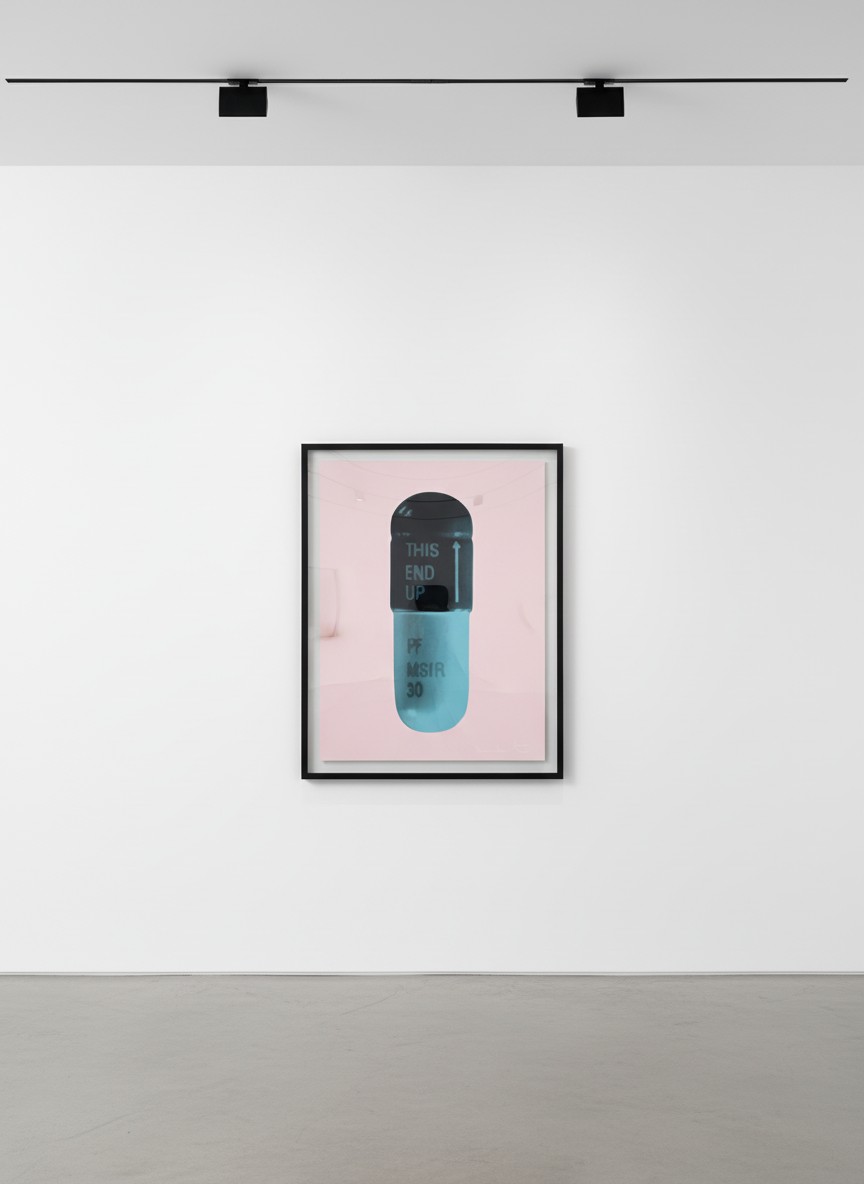 Damien Hirst - The Cure (Bubblegum Pink/Payne’s Grey/Iceberg Blue), 2014, Silkscreen on Somerset Tub Sized 410gsm. Edition...