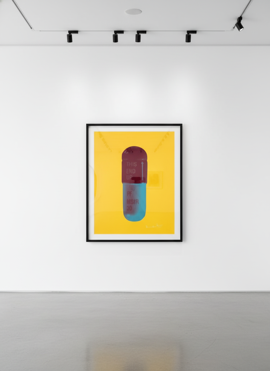 Damien Hirst - The Cure (Sunflower Yellow/Merlot/Sapphire), 2014, Silkscreen on Somerset Tub Sized 410gsm