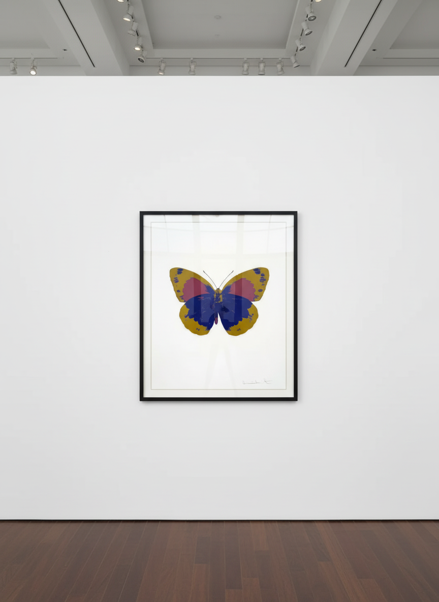 Damien Hirst - The Souls II - Westminster Blue/Oriental Gold/Loganberry Pink,, 2010, 3 colour foil block on 300gsm Arches ...